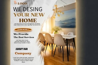 design modern a4 flyer, banner and poster for your brand