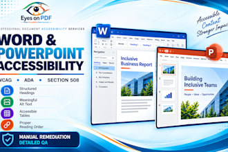 remediate word and powerpoint files for wcag ada and section 508
