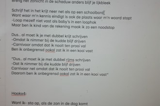 write lyrics in english or dutch