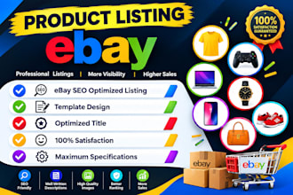 do ebay listing, ebay product listing, ebay SEO listing, ebay lister