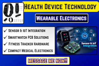 do pcb design for wearable electronic, smartwatch fitness tracker, health device