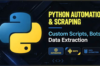 do python automation, scraping, bot development