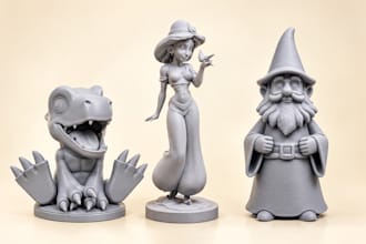 3d print action figure custom toy character sculpt collectible print ready stl