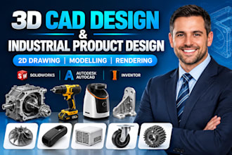 3d cad design mechanical industrial product design cad model for manufacturing