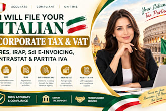 file italian corporate tax vat, ires, irap sdi einvoicing, intrastat partita iva