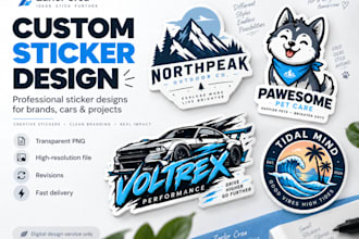design a professional custom sticker for your brand