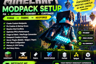setup create optimize minecraft modpack convert forge to fabric spawn pvp client
