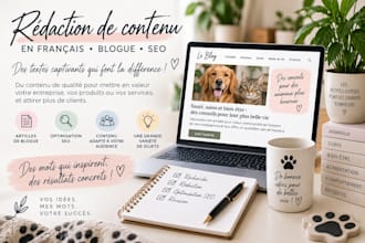 write engaging french blog posts and SEO content