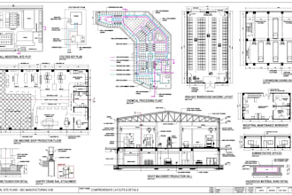 create industrial site plans, factory layouts and warehouse plans