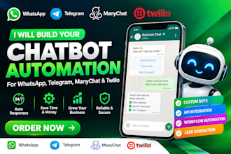 whatsapp ai chatbot api whatsapp bot facebook messager chatbot manychat twilio