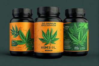 do premium supplements label design, packaging design