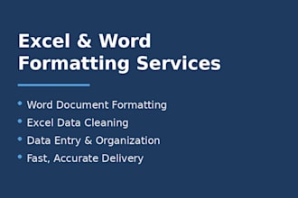 format and clean your word and excel documents