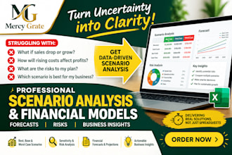 create scenario analysis with financial models forecasts risks business insights