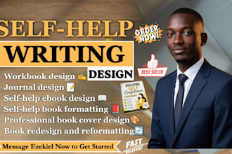 proofread and write professional self help books, journals, workbooks and design