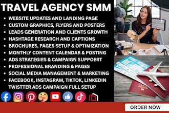 travel agency social media marketing manager tourism tour flyer vacation rental