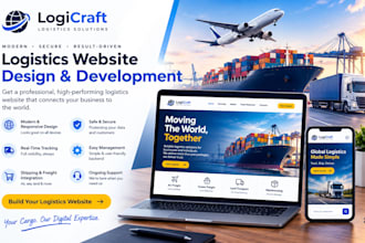design a professional logistics, truck and delivery website