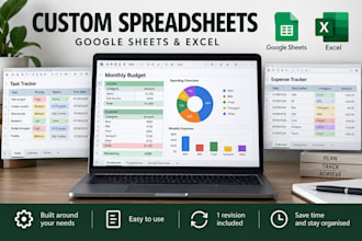 create custom google sheets and excel spreadsheets