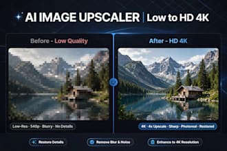 enhance your image to HD 4k, upscale and improve quality