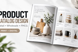 design a professional product catalog or wholesale catalog