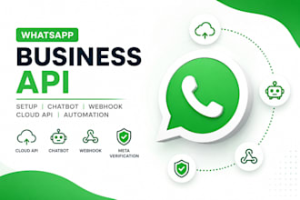 set up whatsapp business API, cloud API, chatbot and webhook