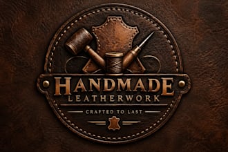 design a professional  leatherwork, handmade, or craft leather logo