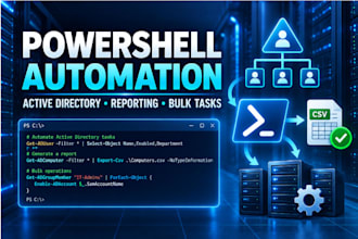 write custom powershell scripts for active directory automation