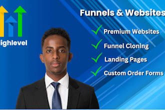 build gohighlevel funnels and landing pages