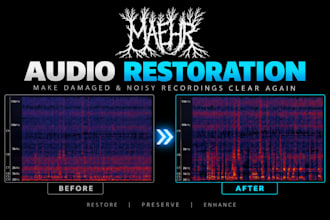 do audio restoration, clean up, and enhancement