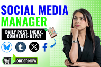 be your expert social media manager for facebook instagram twitter and tumblr