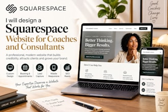 build squarepace executive coaching website design business coach website