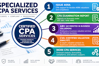 issue 409a, CPA examination report on forecasts under atc 305 isae 3400 abv, cva