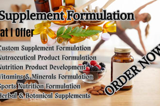 formulate custom supplements, nutraceuticals and nutrition products