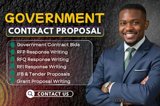 write winning government contract bid proposal, rfp, rfq, rfi, grant proposal