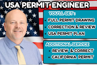 draw, review and provide full permit drawing and civil engineering plan for ca