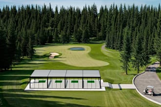 unity 3d golf course,2d layout,cgi teeboxes,fairway design clubhouse,aerial view