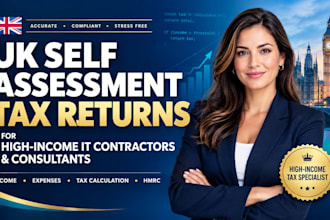 file UK self assessment tax returns for high income IT contractors, consultants