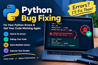 fix bugs and errors in your python code