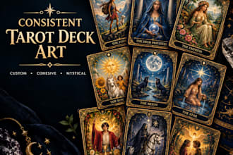 create consistent tarot card artwork for your full deck