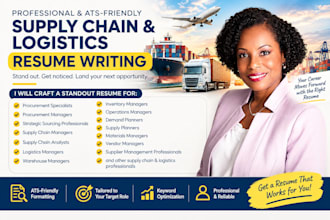 write logistics,supply chain,procurement, warehouse, hr, broker, business resume