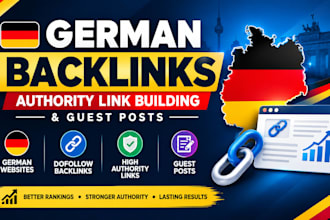 do german SEO backlinks, authority link building and guest posts