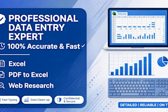do accurate data entry exel work and web research