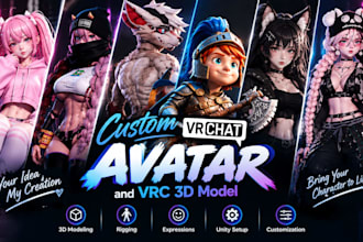 create a custom vrchat avatar and vrc 3d model