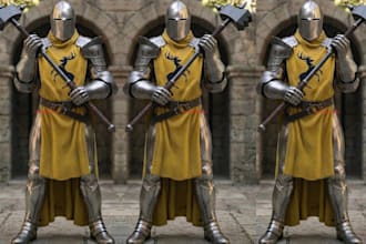 create wearable fantasy cosplay armor knight armor anime props for video games
