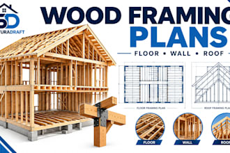 create timber framing, wood framing and structural framing plans