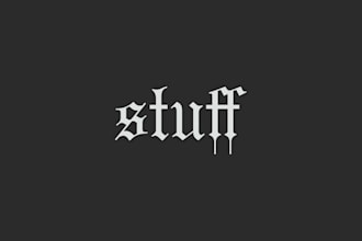 design your calligraphy in old english logo