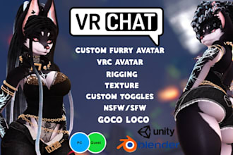 custom furry vrchat avatar 3d vrchat avatar vrc furry nsfw avatar vrc character