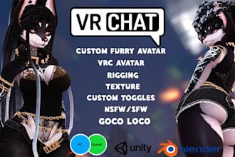 custom furry vrchat avatar 3d vrchat avatar vrc furry nsfw avatar vrc character