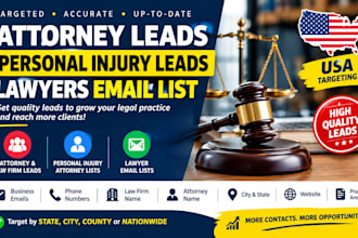 do attorney leads, personal injury leads, lawyers email list