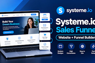 build systeme io website and sales funnel