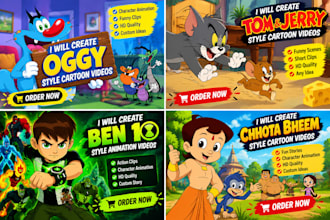 do cartoon thumbnail for youtube channel